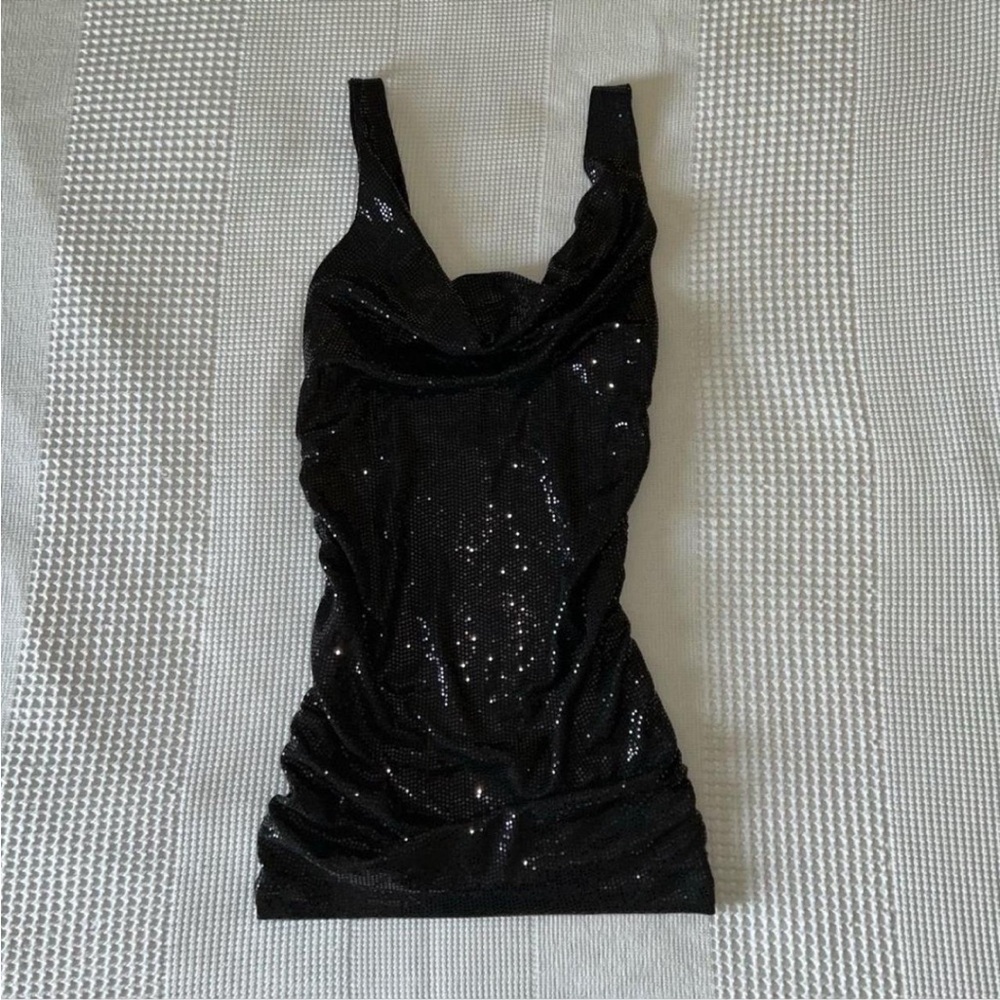 NWT - Urban Outfitters - ‘UO Dua Cowl Neck Sequin Mini Dress’ - Medium